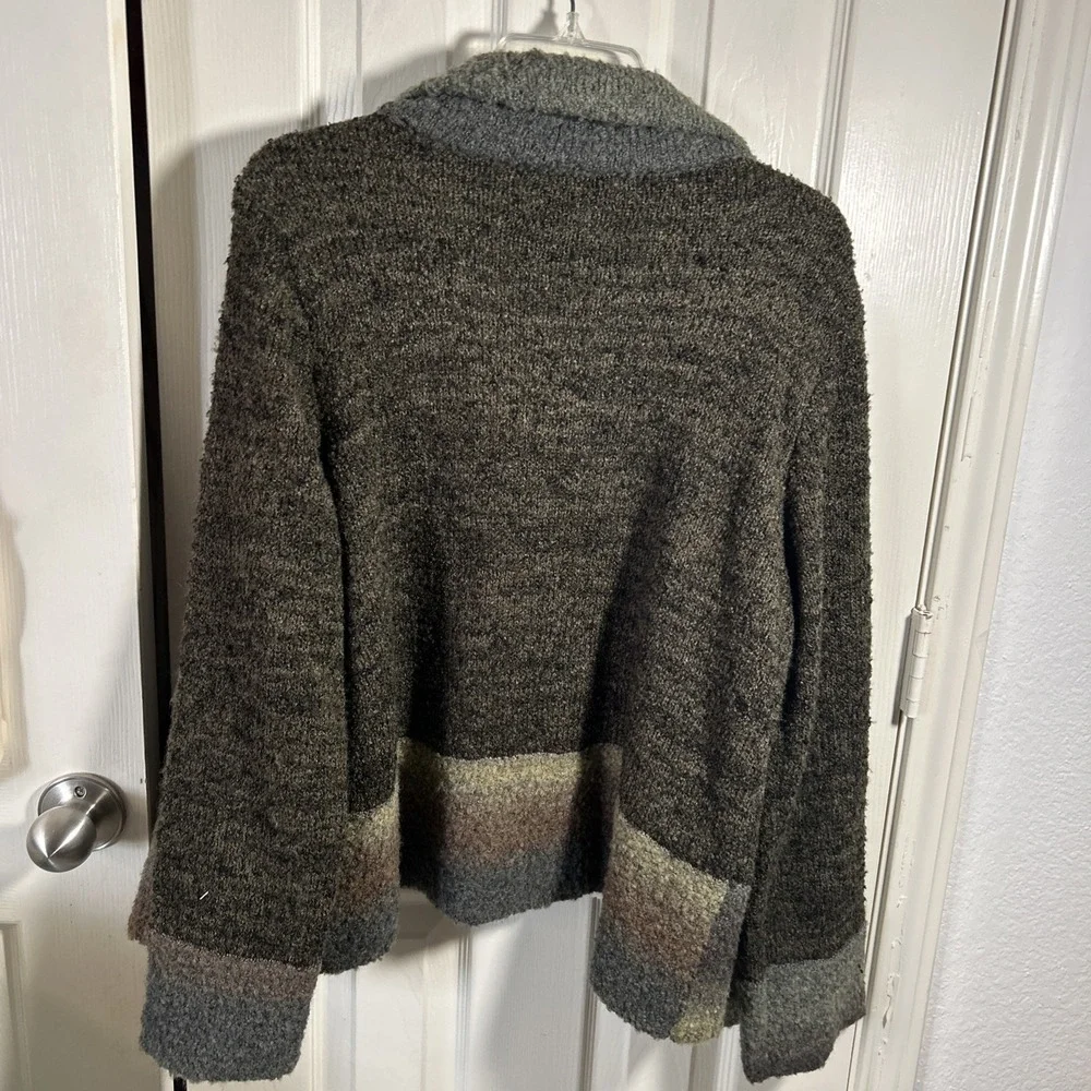 Curio Women Multi Color‎ Sweater Open Cardigan Size 1X
